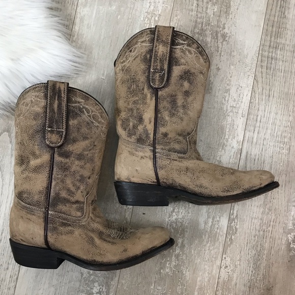 MIZ MOOZ Kactus Western Cowboy Boots Size 6 Rustic Distressed - Picture 2 of 12